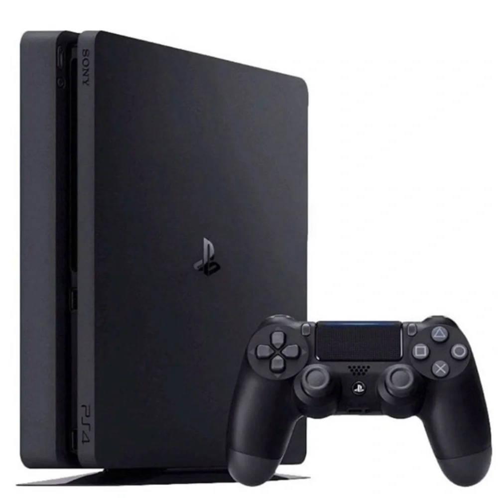 Sony PS4 Console with Black and Red DualShock Controllers